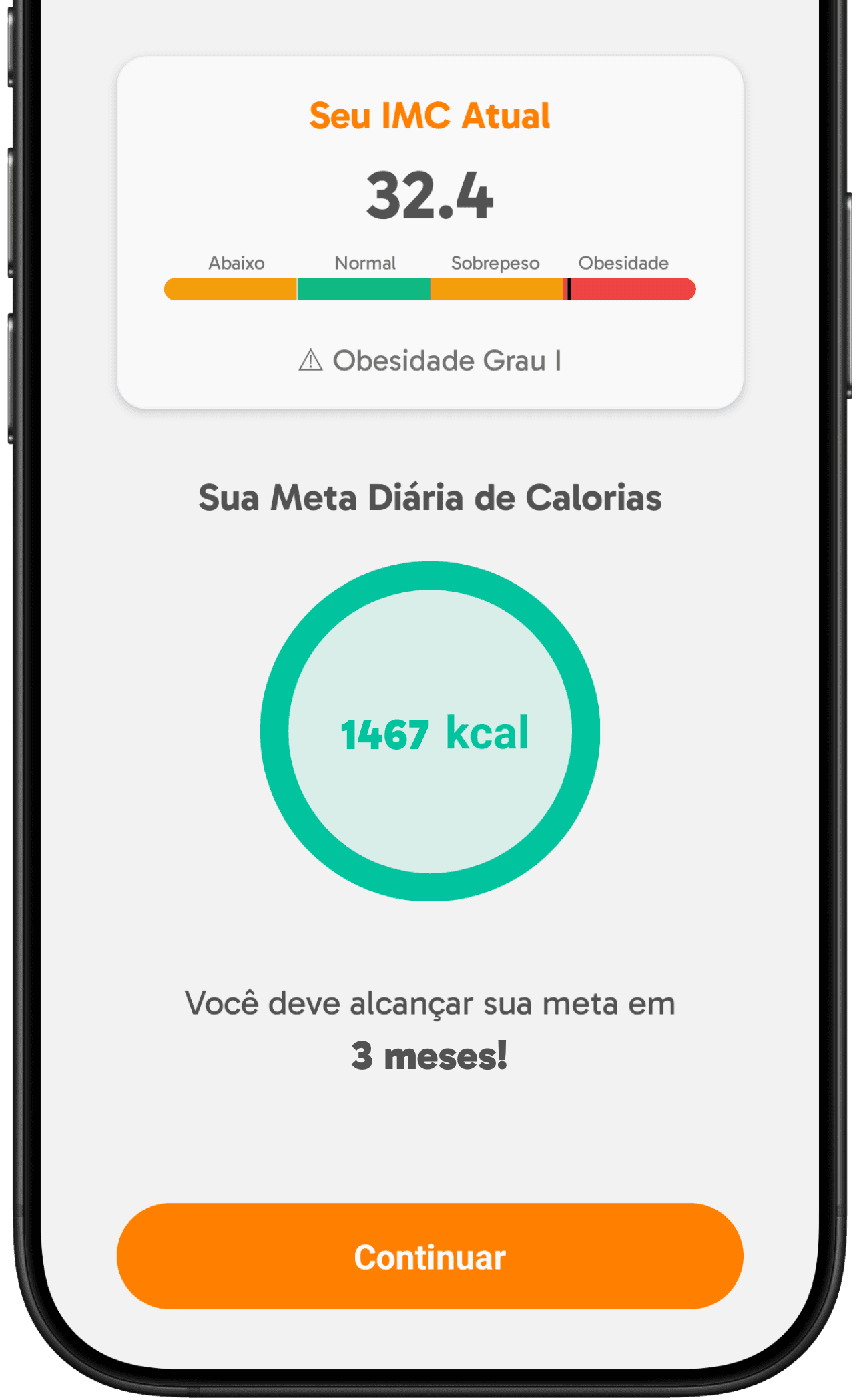 App results screen